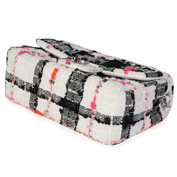 Chanel White & Black Tweed Mini Rectangular Classic Flap Bag - Picture 6 of 8